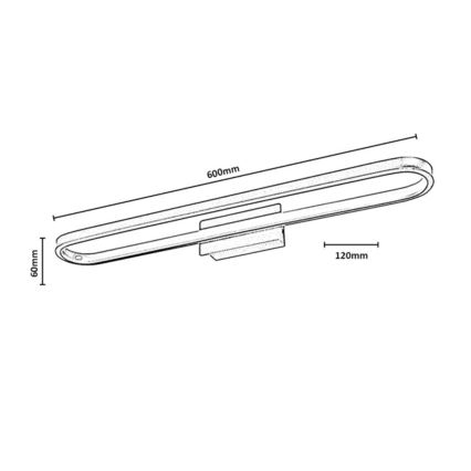 Rabalux - LED Oświetlenie lustra łazienkowego LED/18W/230V IP44 60 cm