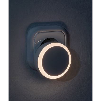 Rabalux - LED Lampka nocna z czujnikiem zmierzchu do gniazdka LED/0,3W/230V 3000K