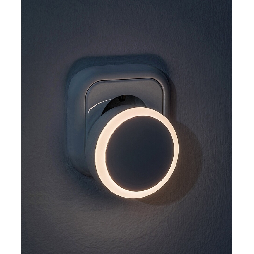 Rabalux - LED Lampka nocna z czujnikiem zmierzchu do gniazdka LED/0,3W/230V 3000K