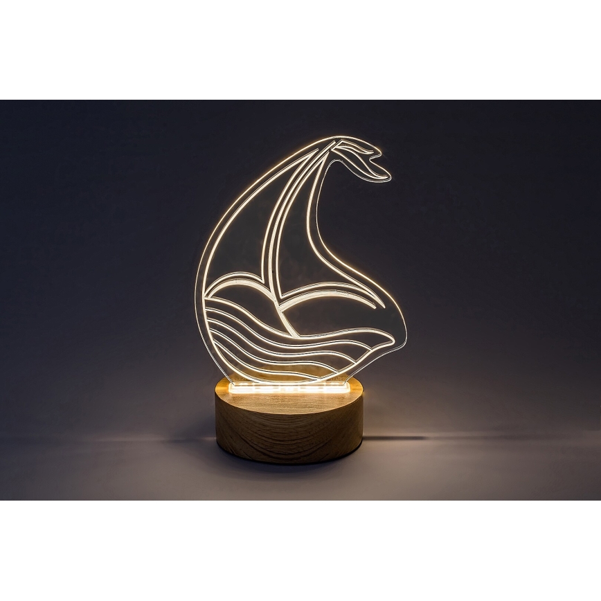 Rabalux - LED dziecięca lampka biurkowa LED/2W/5V 3000K statek buk