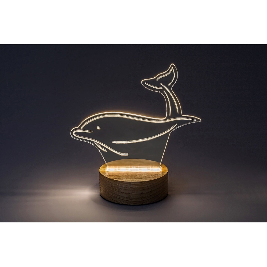 Rabalux - LED Dziecięca lampka LED/2W/5V 3000K dolphin buk