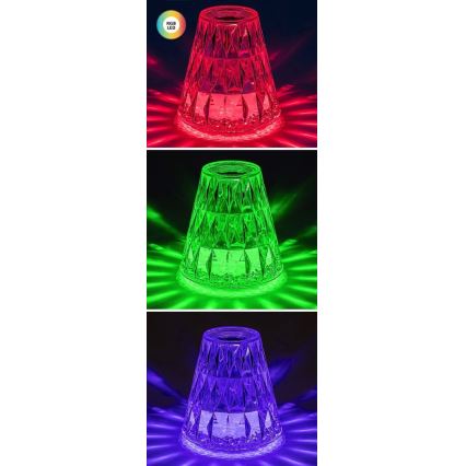 Rabalux - LED RGB Ściemnialna akumulatorowa lampa stołowa LED/2W/5V/3xAAA 3000K