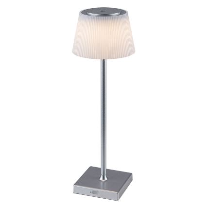 Rabalux - LED Akumulatorowa ściemnialna lampa stołowa LED/4W/3,7V 1800 mAh 3000-5000K IP44 srebrna