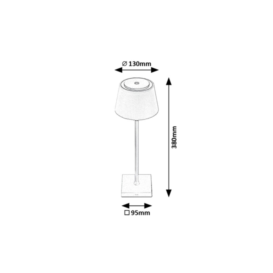 Rabalux - LED Akumulatorowa ściemnialna lampa stołowa LED/4W/3,7V 1800 mAh 3000-5000K IP44 srebrna