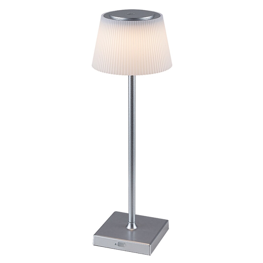 Rabalux - LED regulowana lampka biurkowa z ładowaniem LED/4W/3,7V 1800 mAh 3000-5000K IP44 srebrna