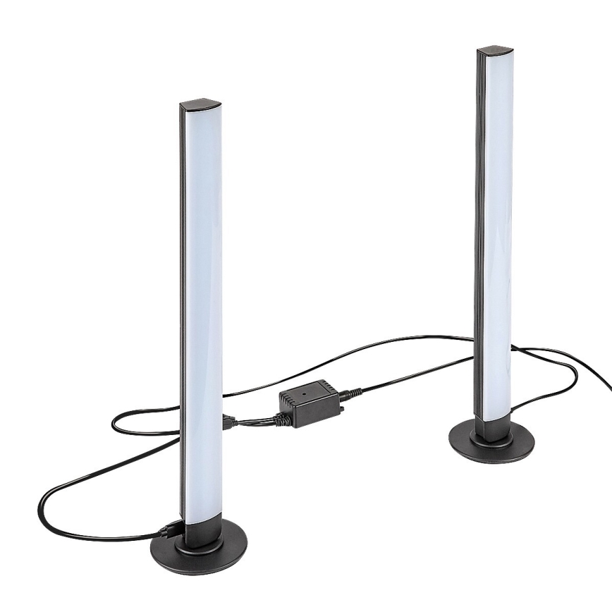 Rabalux - ZESTAW 2x LED RGB Lampa ściemnialna stołowa PACO LED/5W/5V + Pilot zdalnego sterowania