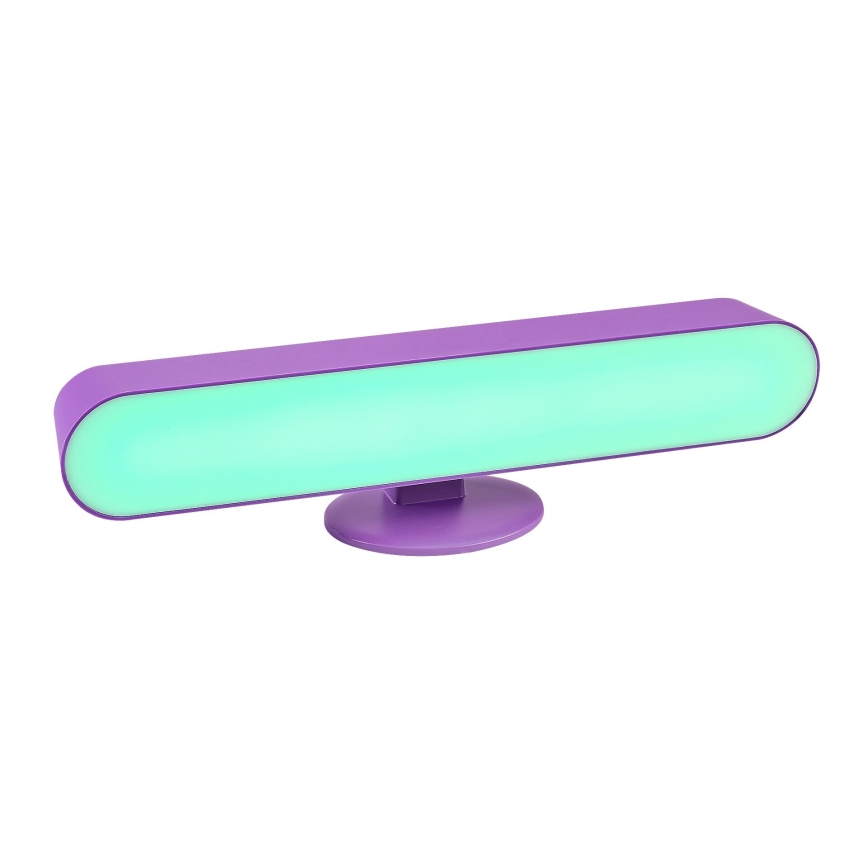 Rabalux - LED RGB Regulowana lampka biurkowa LED/3W/5V fioletowa + pilot do zdalnego sterowania