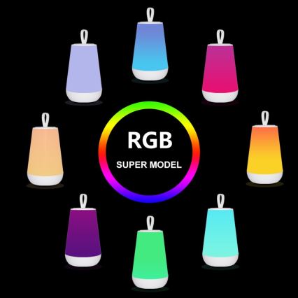 Rabalux - LED RGB Ściemnialna akumulatorowa lampa stołowa LED/2W/5V 3000K 1800 mAh