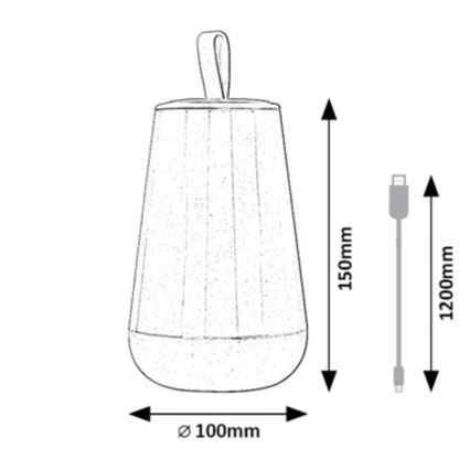 Rabalux - LED RGB Ściemnialna akumulatorowa lampa stołowa LED/2W/5V 3000K 1800 mAh