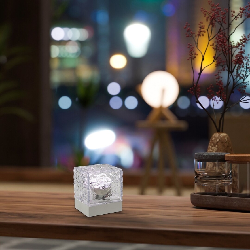 Rabalux - LED RGB Ściemnialna akumulatorowa lampa stołowa LED/1W/5V + pilot zdalnego sterowania