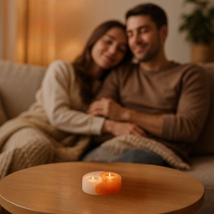 Rabalux - Lampa solna - świecznik pomarańczowy/biały