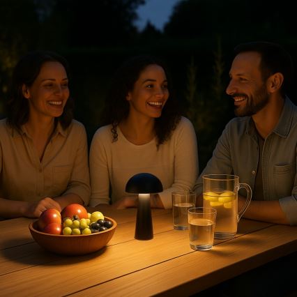 Rabalux - LED Ściemniana dotykowa ładowalna lampa zewnętrzna LED/1,5W/5V IP44 1200 mAh USB czarna