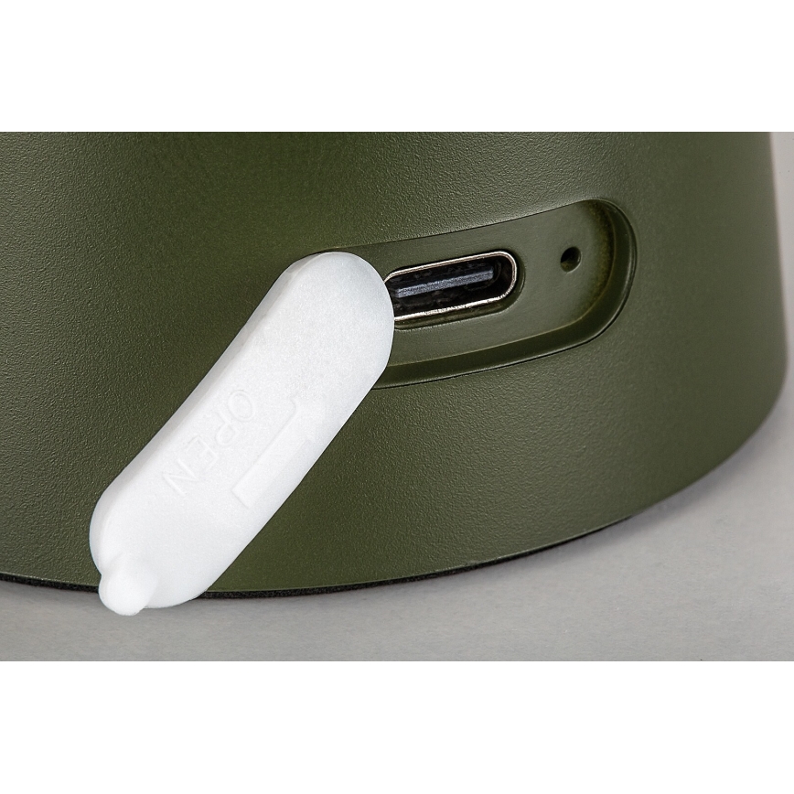 Rabalux - LED ściemnialna dotykowa ładowalna lampa zewnętrzna LED/1,5W/5V IP44 1200 mAh USB zielona