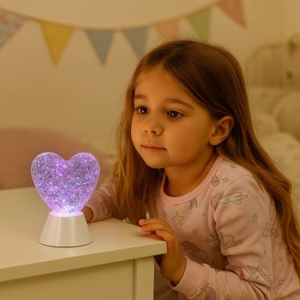 Rabalux - LED RGB lampa dekoracyjna LED/0,8W/3xAA serce