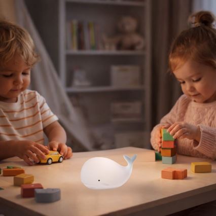 Rabalux - LED RGB dotykowa lampka nocna LED/0,05W/1xCR2032 wieloryb
