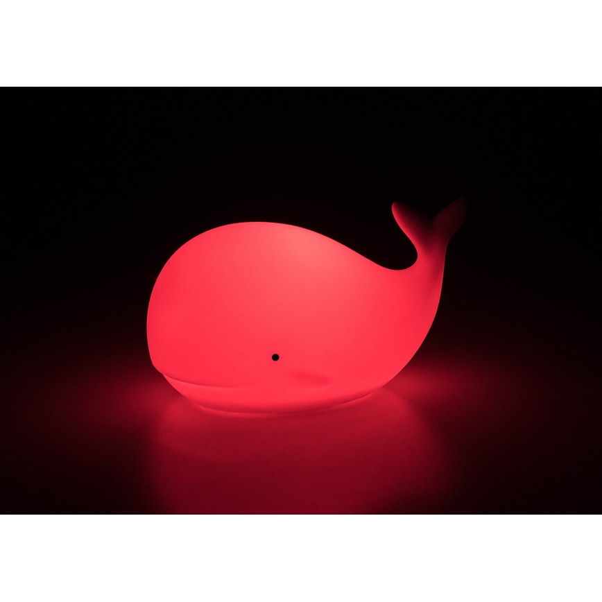 Rabalux - LED RGB dotykowa lampka nocna LED/0,05W/1xCR2032 wieloryb