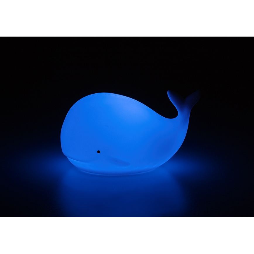 Rabalux - LED RGB dotykowa lampka nocna LED/0,05W/1xCR2032 wieloryb