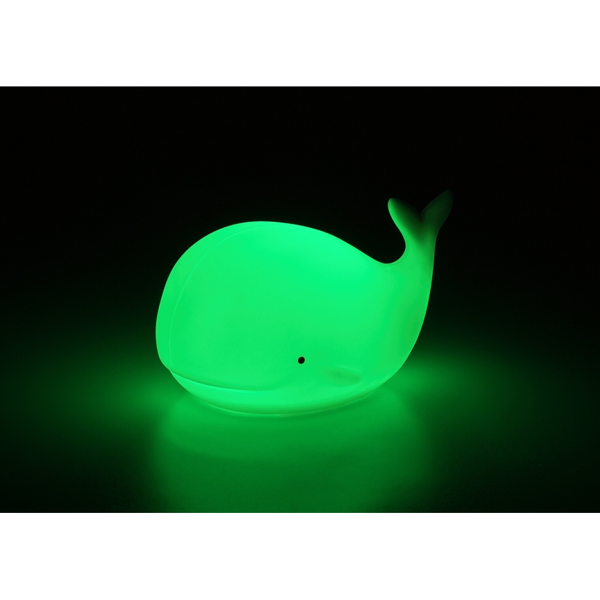 Rabalux - LED RGB dotykowa lampka nocna LED/0,05W/1xCR2032 wieloryb