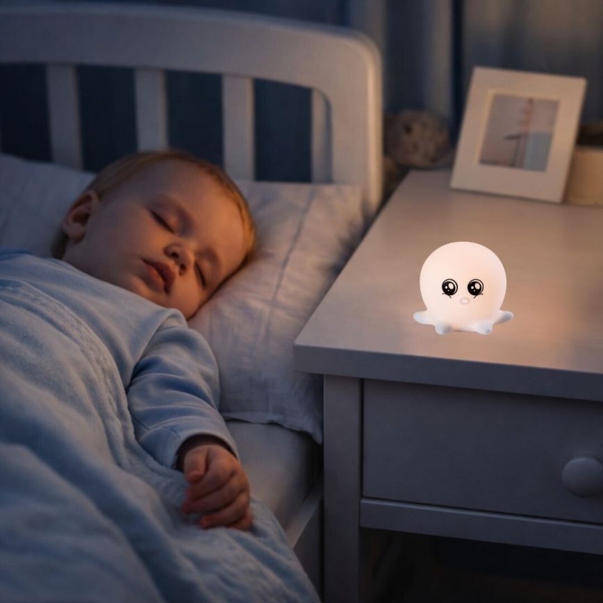 Rabalux - LED RGB dotykowa lampka nocna LED/0,05W/1xCR2032 ośmiornica