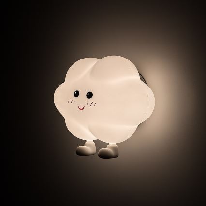 Rabalux - LED ściemnialna, ładowalna, dotykowa lampka nocna dla dzieci LED/2,7W/5V 200 mAh chmurka