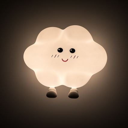Rabalux - LED ściemnialna, ładowalna, dotykowa lampka nocna dla dzieci LED/2,7W/5V 200 mAh chmurka