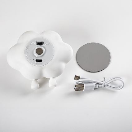 Rabalux - LED ściemnialna, ładowalna, dotykowa lampka nocna dla dzieci LED/2,7W/5V 200 mAh chmurka
