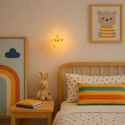 Rabalux - ściemnialna ładowalna dotykowa lampka nocna dla dzieci LED/2,7W/5V 200 mAh gwiazdka