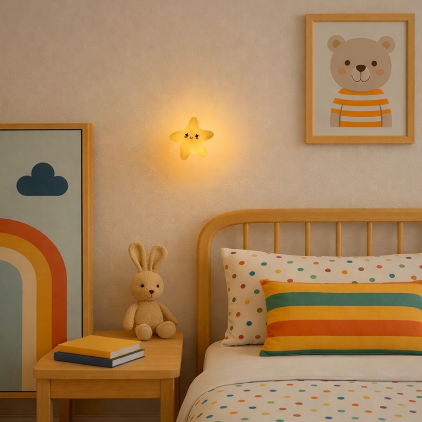 Rabalux - ściemnialna ładowalna dotykowa lampka nocna dla dzieci LED/2,7W/5V 200 mAh gwiazdka