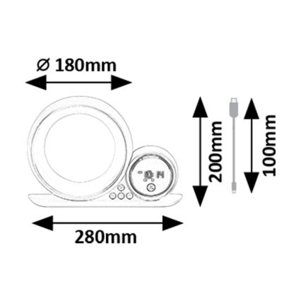 Rabalux - LED RGB Lampa stołowa z głośnikiem LED/5W/230V