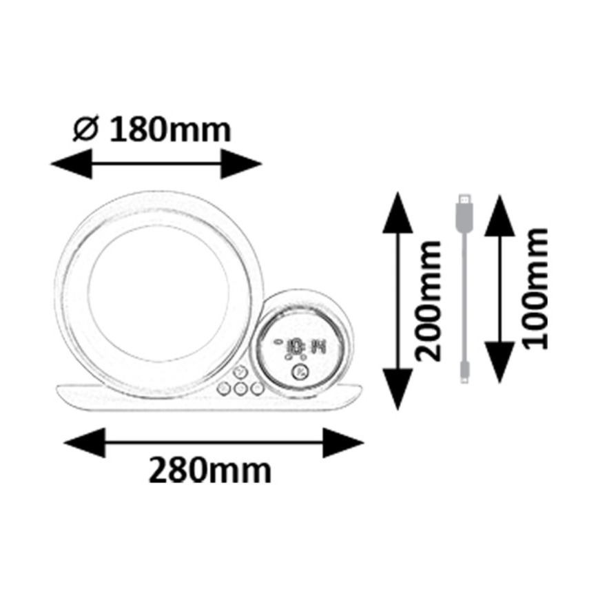 Rabalux - LED RGB Lampa stołowa z głośnikiem LED/5W/230V