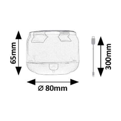 Rabalux - RGB Lampa stołowa z głośnikiem RGB/3W/3,7V 500mAh