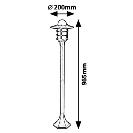 Rabalux 7680 - Lampa zewnętrzna DARRINGTON 1xE27/20W/230V IP44