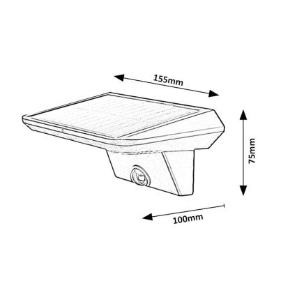 Rabalux - LED Lampa solarna z czujnikiem LED/10W/3,7V IP44