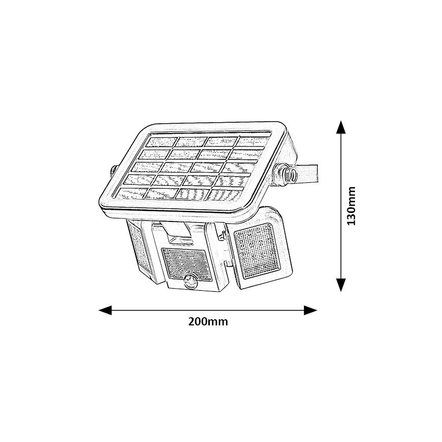 Rabalux - LED Solarny naświetlacz z czujnikiem LED/9,6W/3,7V IP44
