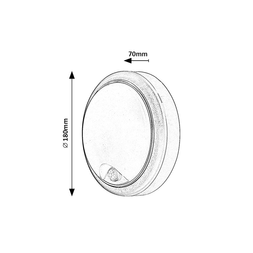 Rabalux - LED Kinkiet zewnętrzny z czujnikiem LED/15W/230V IP54