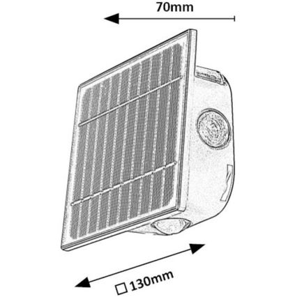 Rabalux - LED ściemnialny solarny Kinkiet LED/0,5W/3,7V 3000K/6000K IP54