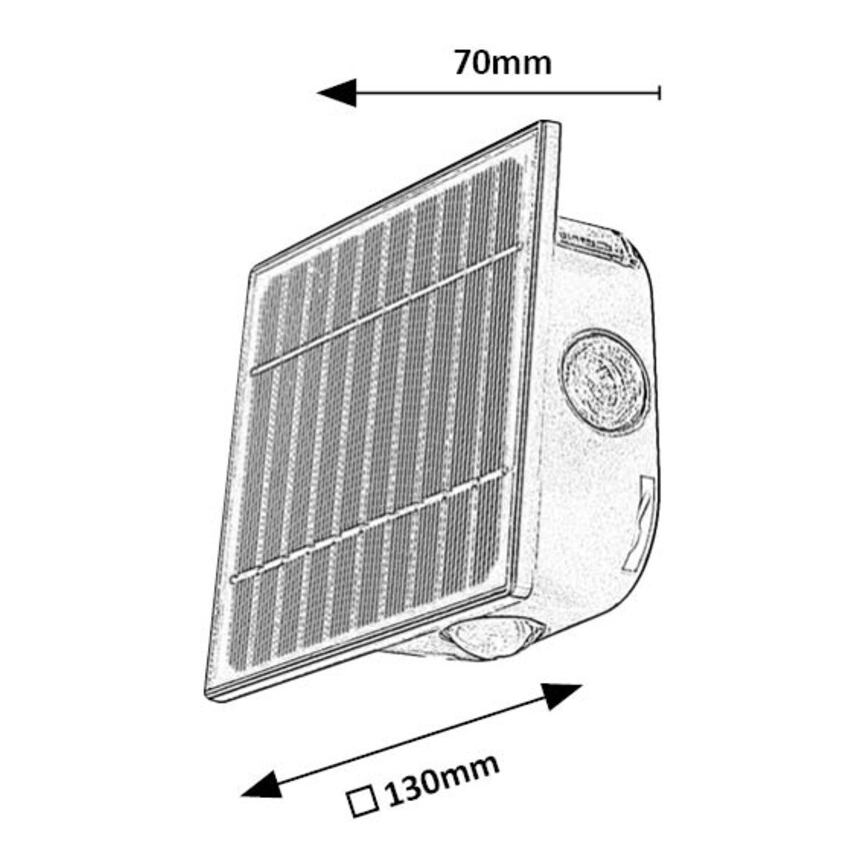 Rabalux - LED ściemnialny solarny Kinkiet LED/0,5W/3,7V 3000K/6000K IP54