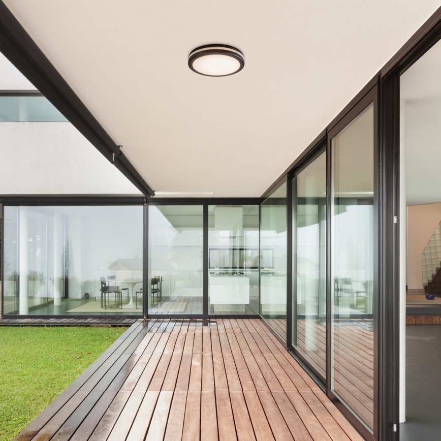 Rabalux - LED plafon łazienkowy LED/28W/230V 3000/4000/6500K IP54 czarny Ø 30 cm