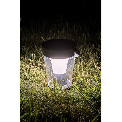 Rabalux - LED RGB ściemnialna lampa solarna LED/3W/3,7V IP54 antracyt 2000 mAh