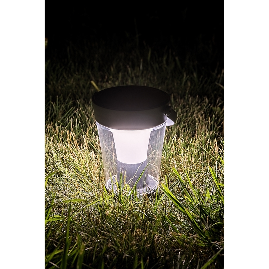 Rabalux - LED RGB ściemnialna lampa solarna LED/3W/3,7V IP54 antracyt 2000 mAh
