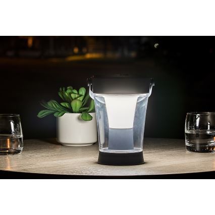 Rabalux - LED RGB ściemnialna lampa solarna LED/3W/3,7V IP54 antracyt 2000 mAh