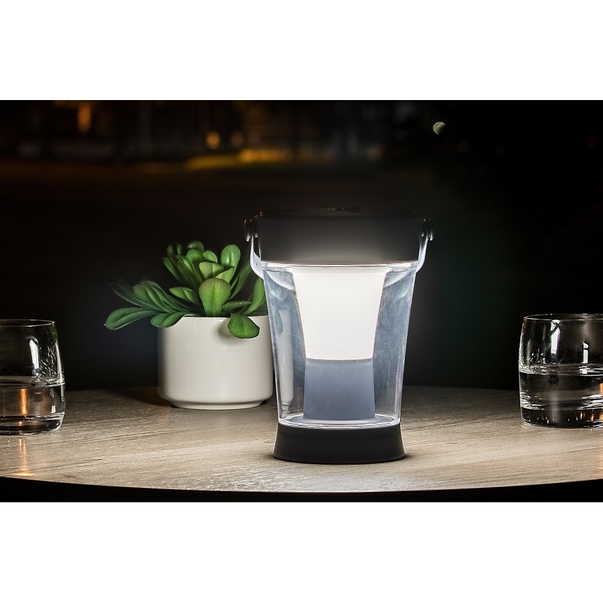 Rabalux - LED RGB ściemnialna lampa solarna LED/3W/3,7V IP54 antracyt 2000 mAh