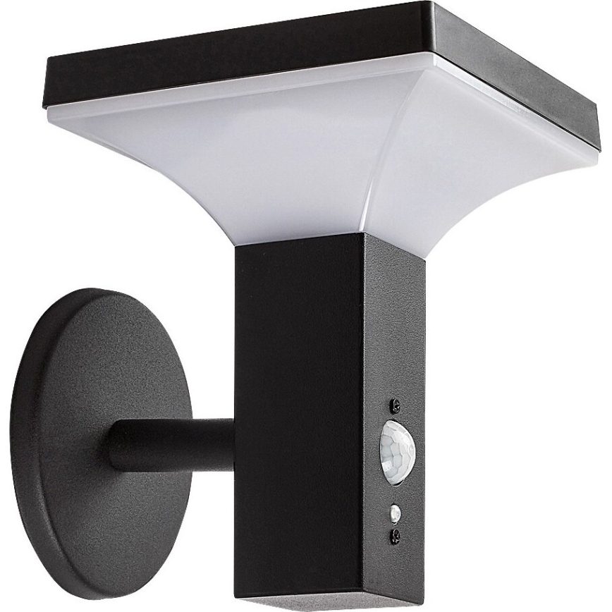 Rabalux - LED Solarna lampa ścienna z czujnikiem LED/4W/230V IP44 czarna 2200 mAh