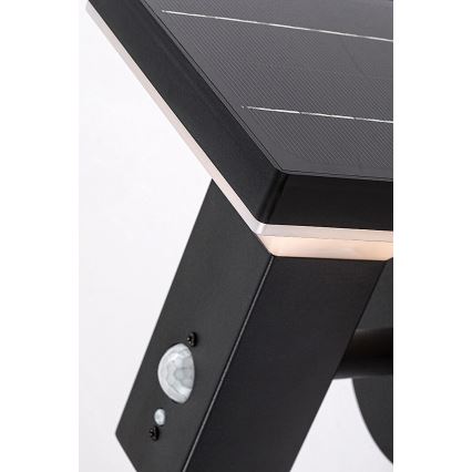 Rabalux - LED Solarna lampa ścienna z czujnikiem LED/4W/230V IP44 czarna 2200 mAh