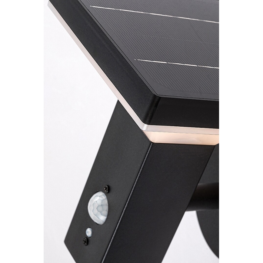 Rabalux - LED Solarna lampa ścienna z czujnikiem LED/4W/230V IP44 czarna 2200 mAh