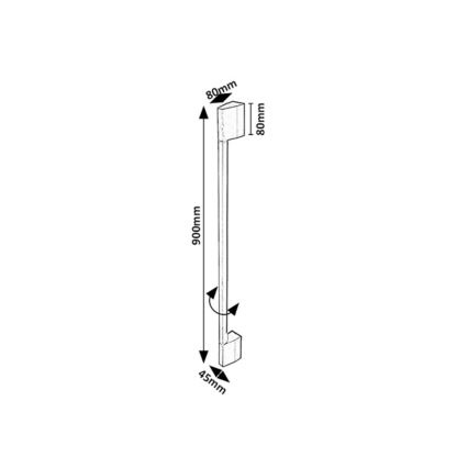 Rabalux - Kinkiet zewnętrzny LED/8W/230V IP54 90 cm czarny
