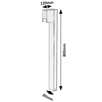 Rabalux - Lampa zewnętrzna 1xGU10/7W/230V IP44 czarny