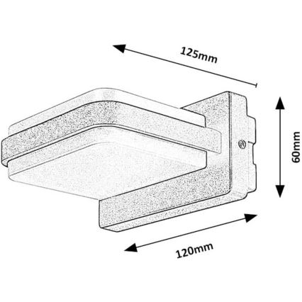 Rabalux - LED Kinkiet zewnętrzny LED/12W/230V IP44 czarny