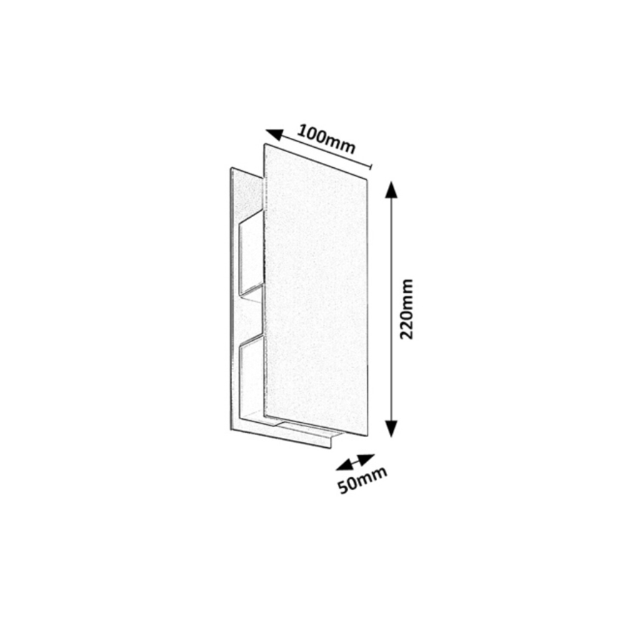 Rabalux - Kinkiet zewnętrzny LED/13W/230V IP65 antracyt