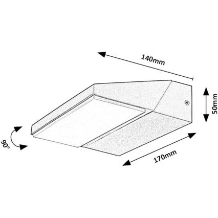 Rabalux - LED Kinkiet zewnętrzny LED/13W/230V IP65 czarny